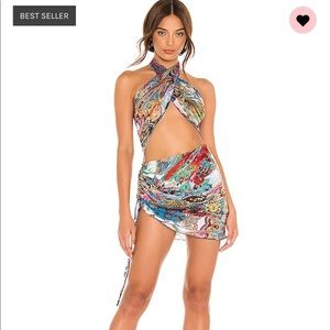 Mesh Paisley Wrap Dress in Red
Kim Shui